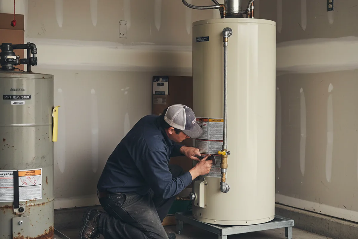 Water heater and shutoff valve replacement in Parma