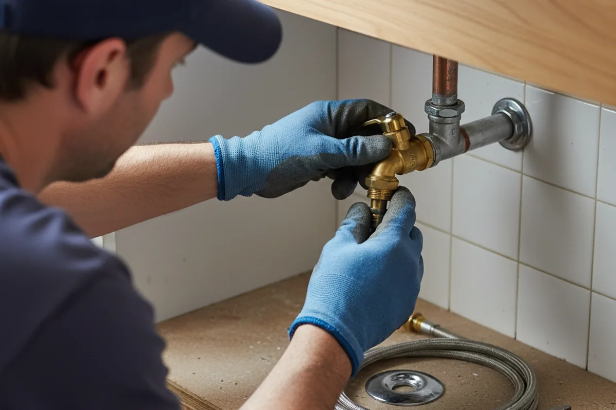 Shutoff valve and fitting work during Faucet and Fixture Repair in Parma